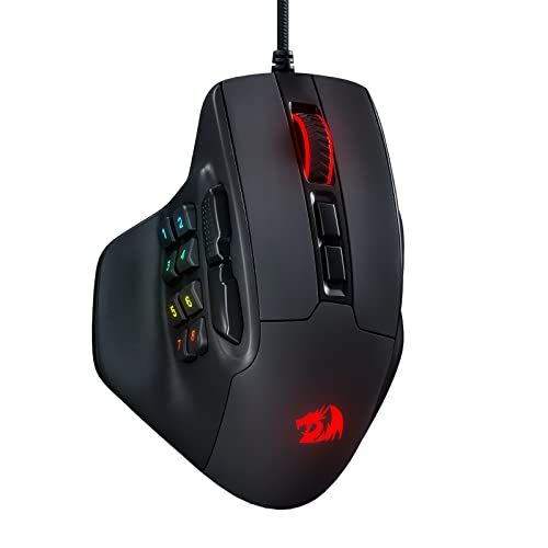 REDRAGON M811 Aatrox MMO Gaming Mouse - 15 programmeerbare toetsen - bekabeld - RGB - Zwart