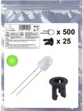 Quadrios 25O209 LED-assortiment Groen Rond 3 mm