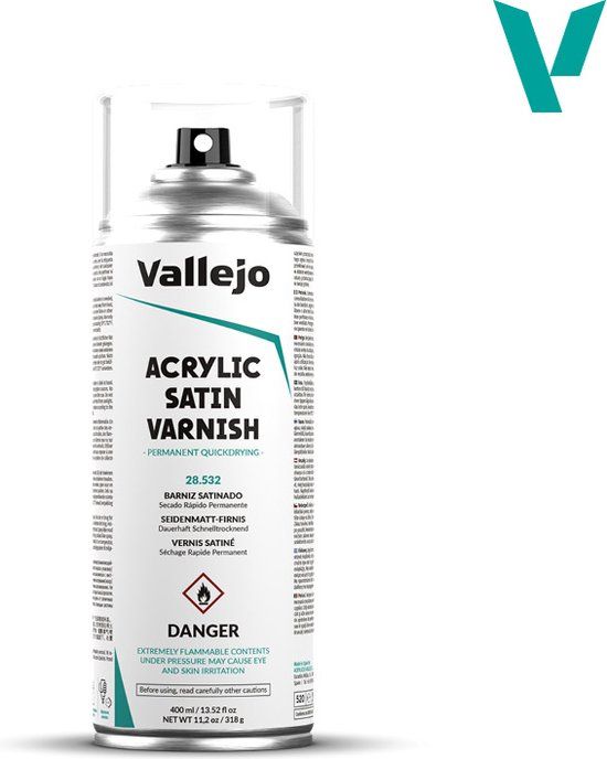 Vallejo Satin Spray Varnish - 400ml - val28532
