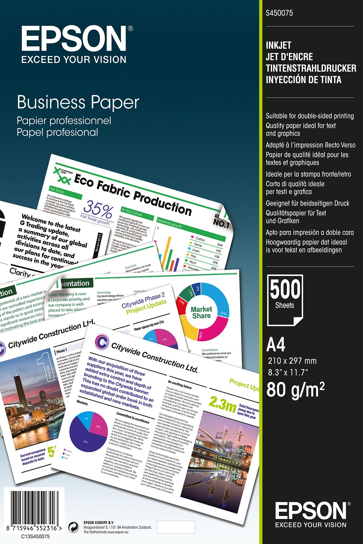 Epson Business Paper - A4 - 80 g/m² - 500 vellen - Wit - Mat