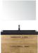 BES LED Seville Badmeubelset 100 cm - Natuur Eiken - Wastafel Hardsteen Wit Lucca met Spiegel