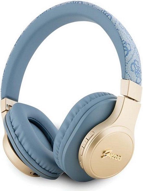Guess 4G Script Logo Bluetooth Over-Ear Headphones - Blue