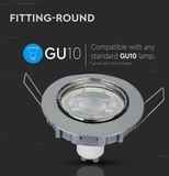 V-TAC VT-779-CH-RD LED Inbouwspot - GU10 - IP20 - Chroom