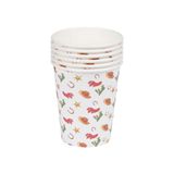 Homéa Set van 6 papieren bekers, 25 cl, Ø 7,5 x 9 cm, cowboy