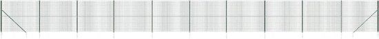 vidaXL Draadgaashek - met - grondankers - 1,4x25 - m - groen