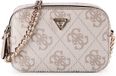 GUESS Noelle II Crossbody Camera Bag Dark Taupe Logo