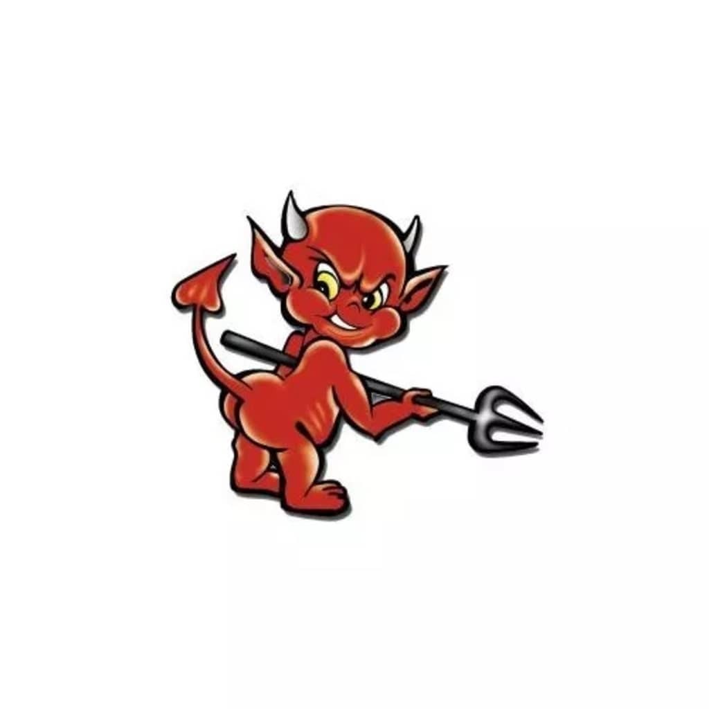 AutoStyle Autosticker Funny Devil 11 X 10 5 Cm Rood