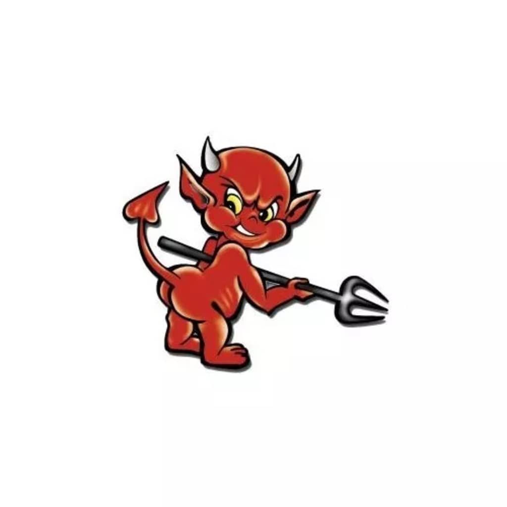 AutoStyle Autosticker Funny Devil 11 X 10.5 Cm Rood