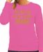 Bellatio Decorations Foute kersttrui/sweater voor dames - Hohoho toffe Brabo - roze - glitter goud S