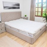 Matrasbeschermer ASE Matrasbeschermer 200x220cm - Gewatteerd Matrasdek met 4 Hoekelastieken – Ademend & Wasbaar Matrasoplegger Topper Onderdeken voor Bed en Boxspring 200x220 cm