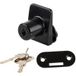 Siso Serrure pour porte en verre SQUARE pour une épaisseur de verre de 4 à 6 mm, noir mat, clés différentes