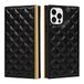 Toepasselijk iPhone 13 Pro Max Telefoonhoes Soft Leren hoes Zwart