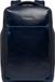 Piquadro Blue Square Backpack 2 Compartments 14" 16L Midnight Blue Leather