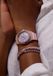 Timex Q Timex Montre à quartz analogique Violet Boîtier : 100 % acier inoxydable | Bracelet : 100 % acier inoxydable 36 TW2W87600AJ, TW2W87700AJ, TW2W87800AJ