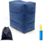 Intirilife Voetsteun Reis Kussen Blauw