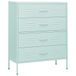 VidaXL Commode 80x35x101,5 cm acier couleur menthe
