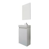trendteam smart living 2-delige badcombi incl. wastafel, hout, wit, 40 x 68 x 22/39 x 60 x 2 cm