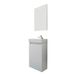 trendteam smart living 2-delige badcombi incl. wastafel, hout, wit, 40 x 68 x 22/39 x 60 x 2 cm