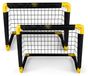 Football goal children - Set of 2 - Foldable - 50 x 44 x 44 cm - Plastic - Black and yellow