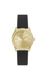 Guess Margo, GW1030L2, dameshorloge, kwarts analoog, roestvrij staal, 36 mm, siliconen armband, roze, 3 bar, kleur wijzerplaat: roze