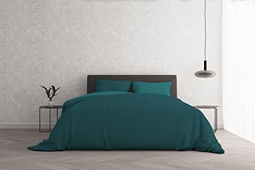 MB HOME ITALY Beddengoedset MB Home Supreme, petrolgroen/flessengroen, voor tweepersoonsbed