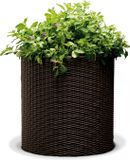 Keter Decoratieve bloempot Cilinder 36x36x37.3cm kunststof/bruin
