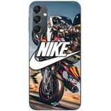 Nike Coque Pour Samsung galaxy A24 Nike logo blanc roue moto Maniacase
