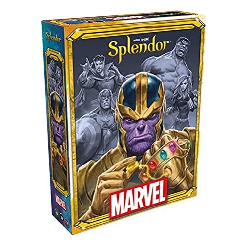 Space Cowboys Asmodee Splendor Marvel Familiespel, kaartspel, 2-4 spelers, vanaf 10+ jaar, 30 minuten, Duits