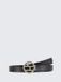 Tom Tailor - Leren riem met ronde gesp - Maat 100 - black uni