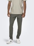 ONLY&SONS ONSMARK SLIM HERRINGBONE 2911 PANT NOOS Heren Broeken 33/30 Viscose/Polyester/Elastaan Slim Fit Teak