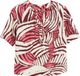 s.Oliver Bluse Koraal Zebraprint Viscose/Katoen V-hals Korte mouw Regular Fit Casual Dames Maat 44