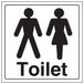 VSafety Gents/Dames Toiletdeurbordje - 200mm x 200mm - Zelfklevende Vinyl