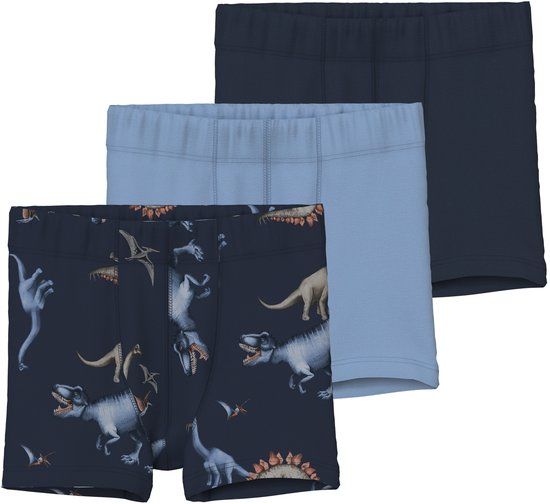 NAME IT Jongens Onderbroeken Navy Blazer Dierenprint 3-pack