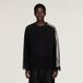 Y-3 Gestrickter 3-Streifen Fransenpullover