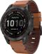 By Qubix - Leren bandje - Bruin - 22mm Quickfit - Geschikt voor Garmin Epix Gen 2 (47mm) / MARQ / Quatix 7/6/5