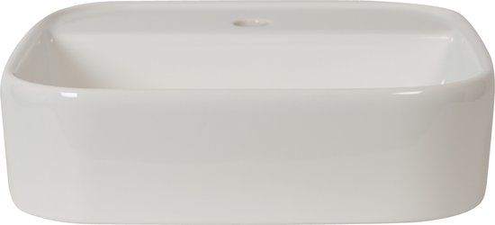 Plieger Fresno Waskom - Opbouw - Keramiek - Wit - 42x42cm - Modern