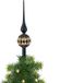 Inge-glas Inge Christmas Goods kerstboom piek gedecoreerd - zwart - glas - 31 cm
