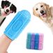 Brosse à dents à doigt en silicone pour animaux de compagnie (8 pièces)