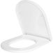 StarTech D-Shaped Toilet Seat - Leather - Antibacterial - Soft-Close - Quick Release - Full Cover - White