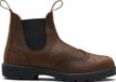 Blundstone Chelsea Boots #2444 Brogued Antique Brown Leather (Classics Series) Brown-4UK