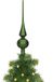 Merkloos / Sans marque Decoris Kerst piek - 1x - donkergroen - 26 cm - glas - mat