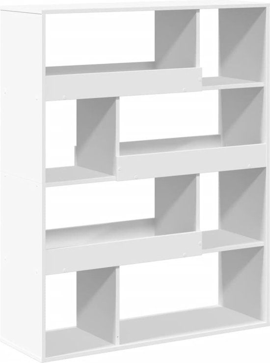 vidaXL Kamerscherm - 100x33x125,5 cm - Bewerkt Hout - Wit