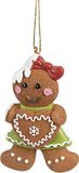 Clayre & Eef Kersthanger Gingerbread man 5x1x8 cm Bruin Kunststof