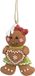 Clayre & Eef Kersthanger Gingerbread man 5x1x8 cm Bruin Kunststof