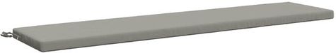 vidaXL Bankkussen SOEST 100% Polyester Grijs 180 x 40 x 5 cm