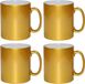 Merkloos / Sans marque Dds Druma B.V. Koffiemok / thee beker - 6x - 330 ml - Goud - Keramiek