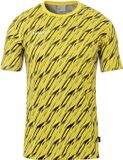 Uhlsport Progressive 28 Sportshirt Korte Mouw Limonengelb Zebraprint Katoen Regular Fit Heren 164