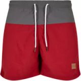 Urban Classics Heren zwembroek Block, Rood (Brickred/Darkshadow)