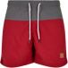 Urban Classics Heren zwembroek Block, Rood (Brickred/Darkshadow)
