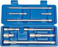 SW-Stahl 05985L kantelverlengingsset 1/4-3/8-1/2 inch I 50-250 mm ratelverlenging I kantelvierkant I chroom vanadiumstaal I 9 stuks